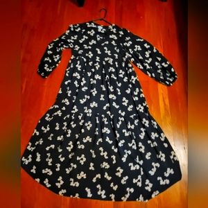 Black floral maxi dress